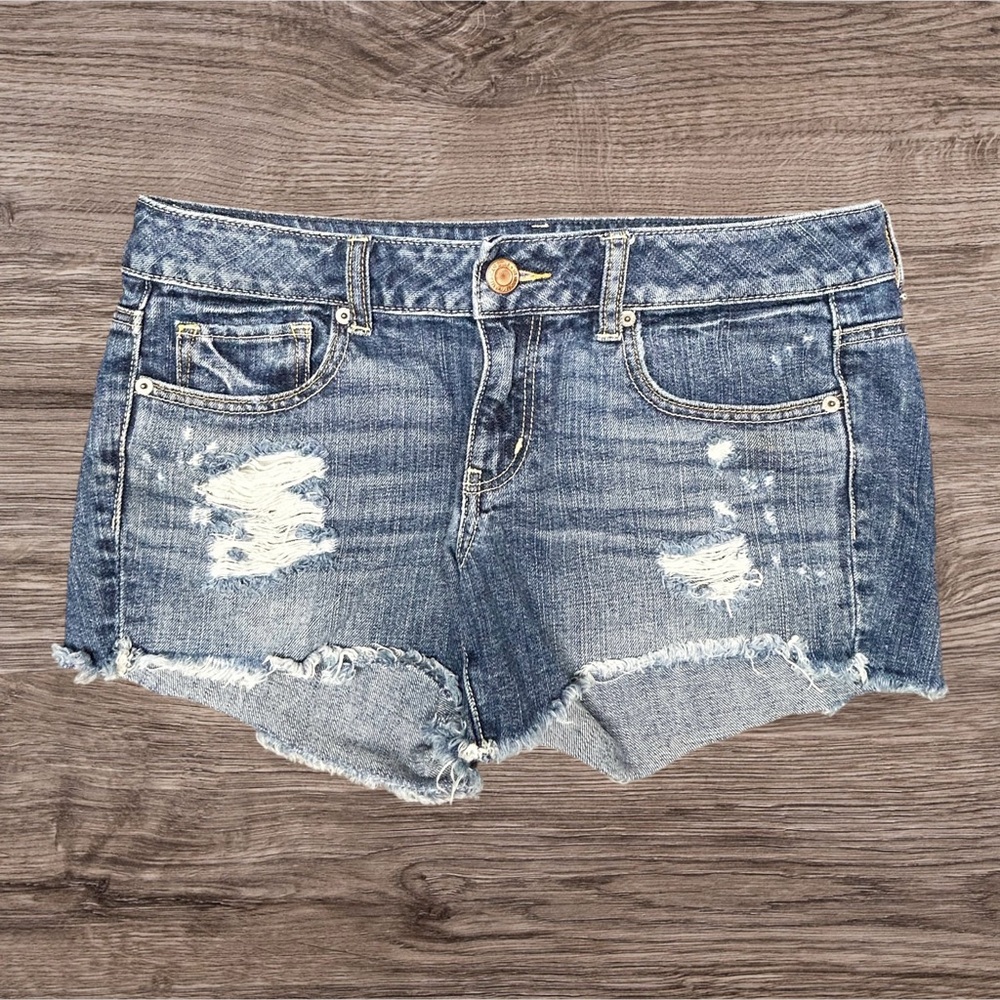 American Eagle Mid Rise Denim Shorts Size 10